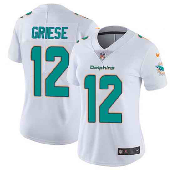 Nike Dolphins #12 Bob Griese White Womens Stitched NFL Vapor Untouchable Limited Jersey